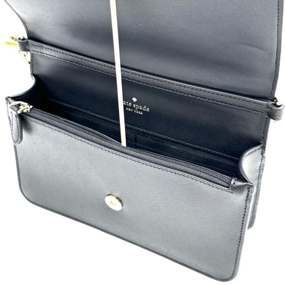 Kate Spade Small Madison Flap Crossbody Bag Black (NWT) - Picture 9 of 10